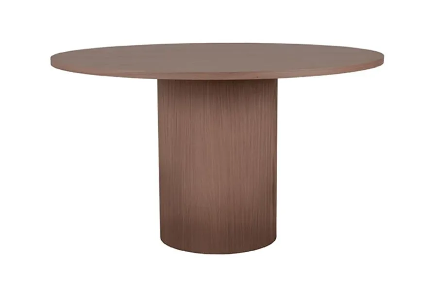 WOONENZO Ronde eettafel Oliva - walnoot - 130 cm