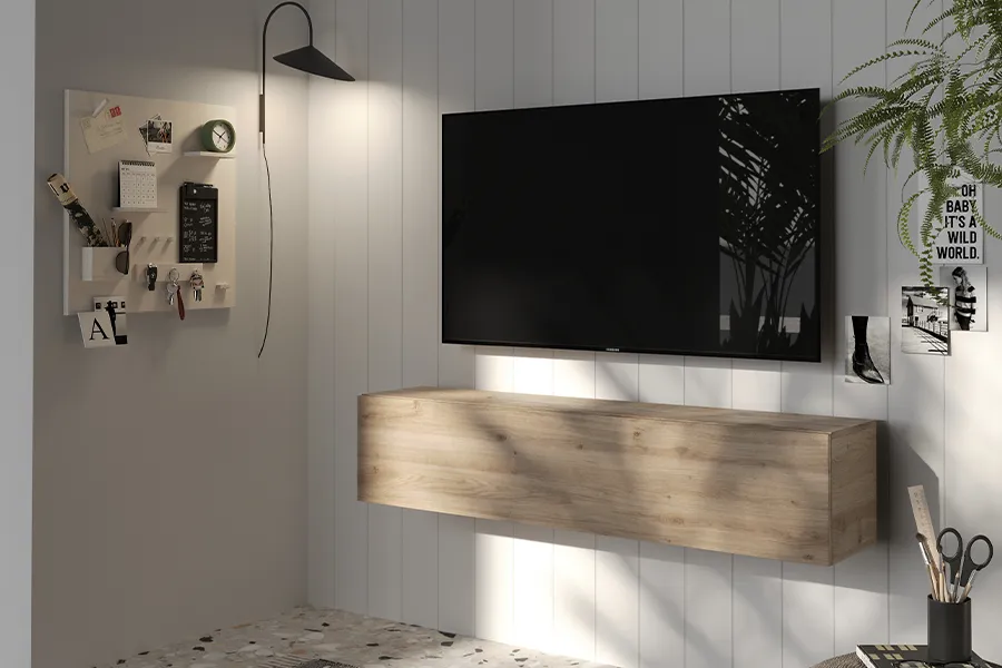 Zwevend tv-meubel Infinity - houtlook  1
