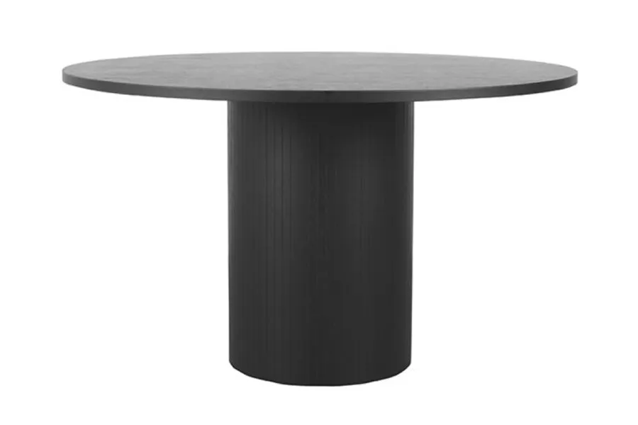 WOONENZO Ronde eettafel Oliva - zwart - 130 cm