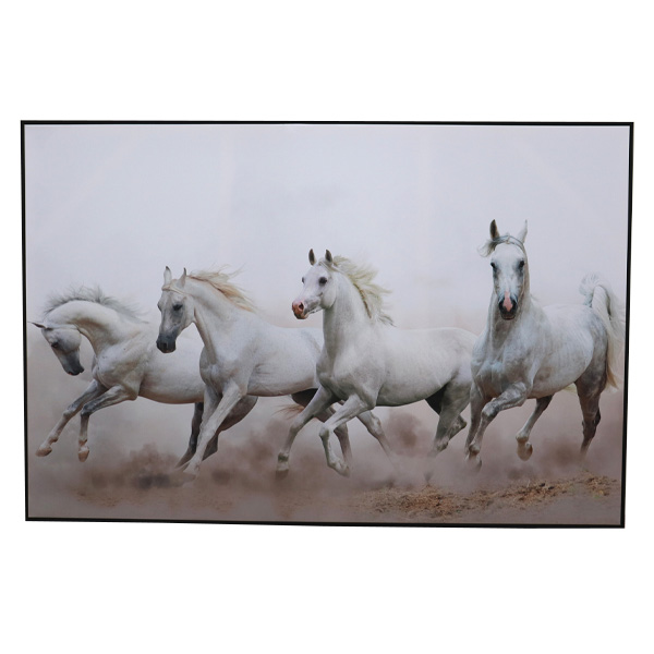Schilderij paarden wit (150x100) 1